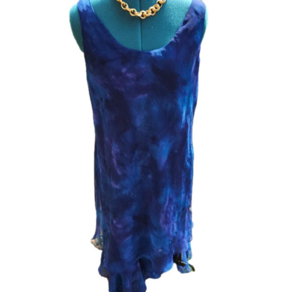 435. Cattiva NY Sleeveless Chiffon Blue Dress | L